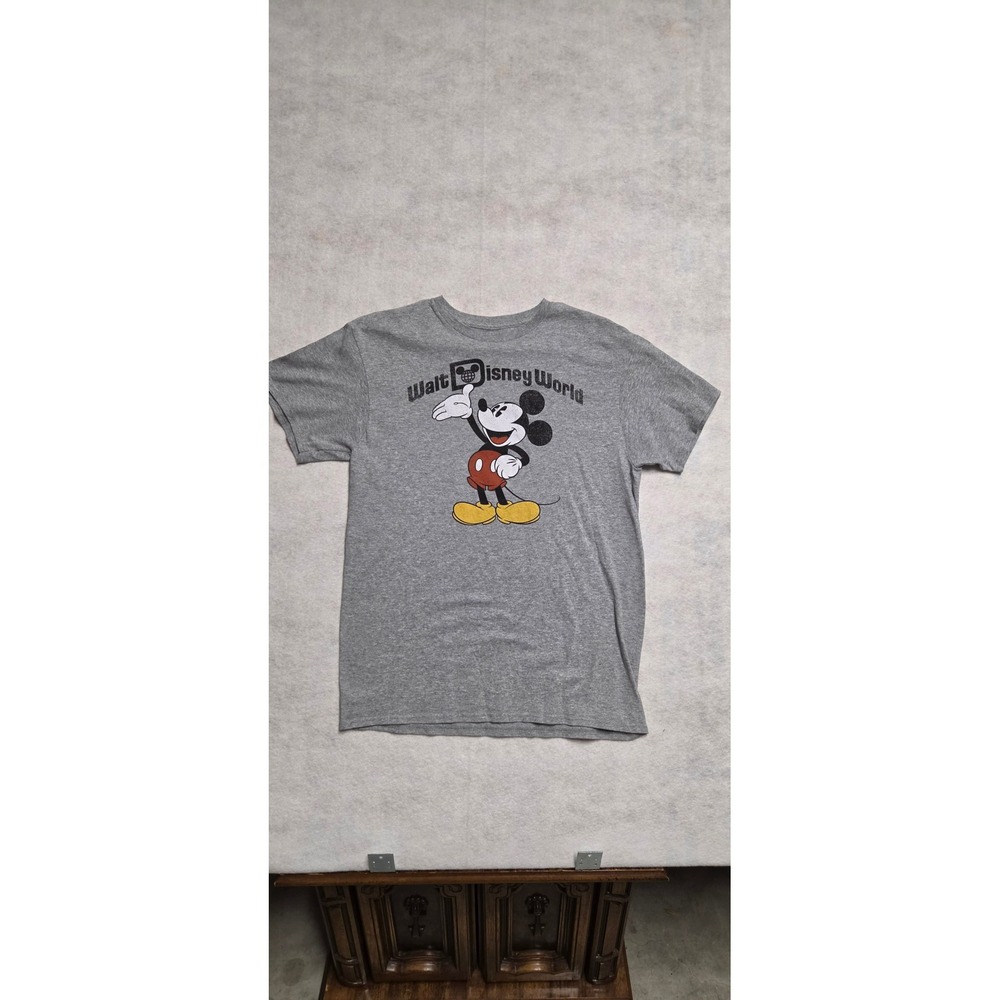 Disney Walt Disney World Mickey Mouse T-Shirt Size M Gray Graphic Tee